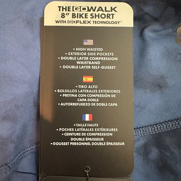 Skechers Womens Size XS Blue Sketchdye GO WALK High-Rise Bike Shorts NWT - Picture 6 of 8